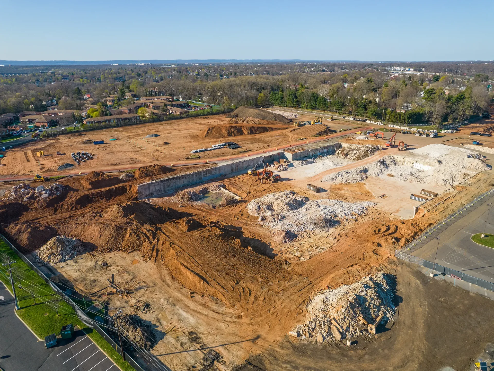 Aerial documentation of an Orlando commercial construction site